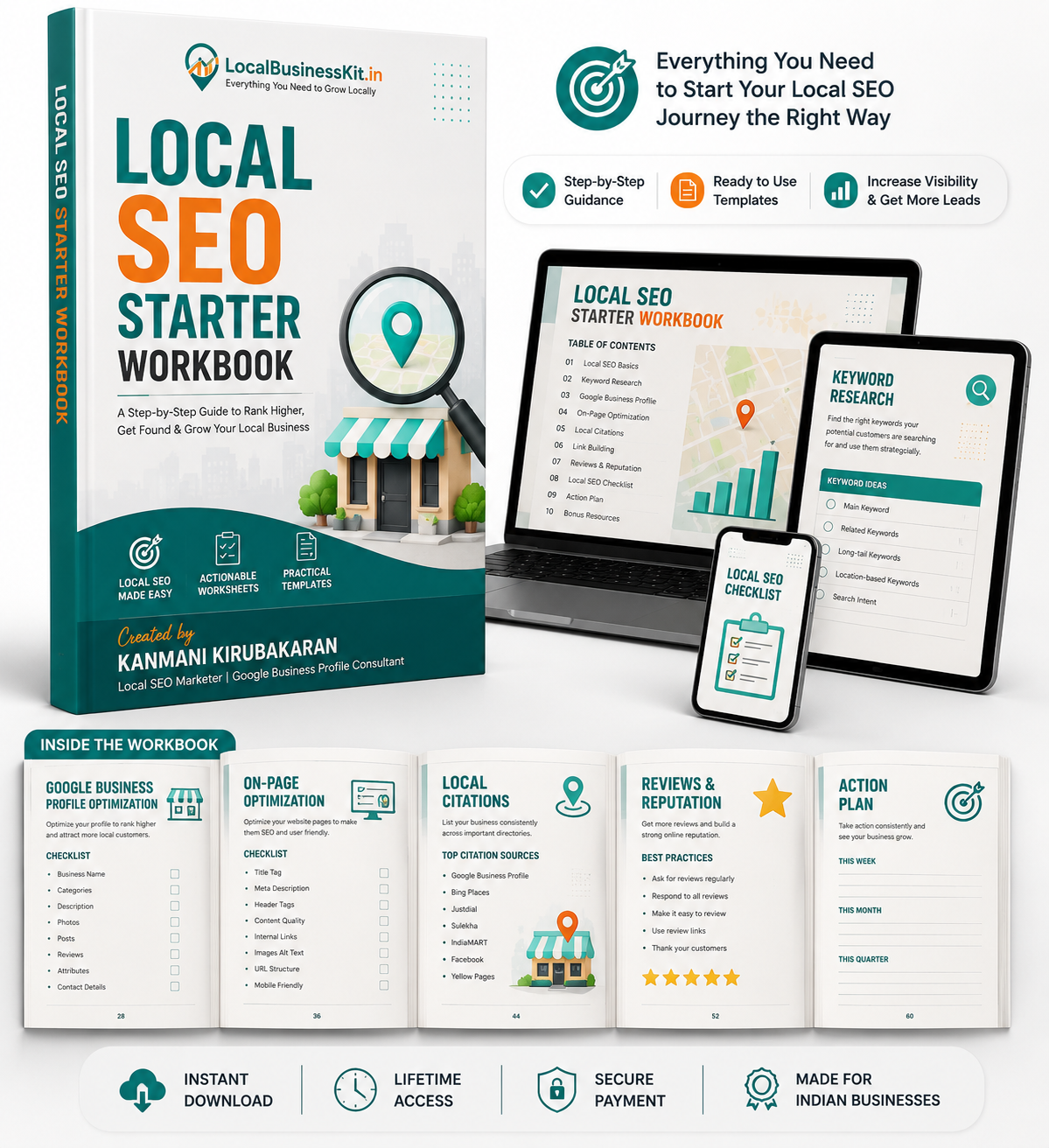 Local SEO Starter Workbook pages