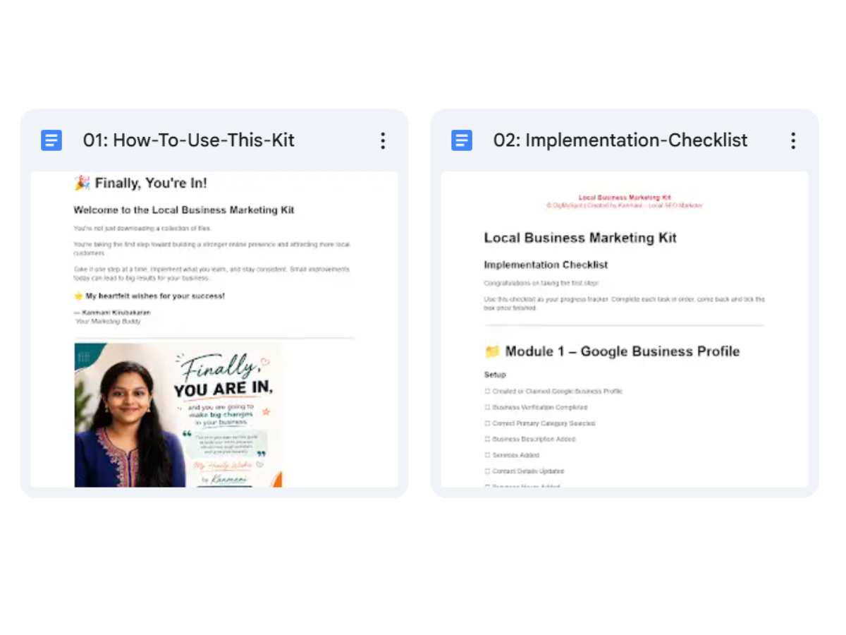 How to use this kit guide and implementation checklist documents