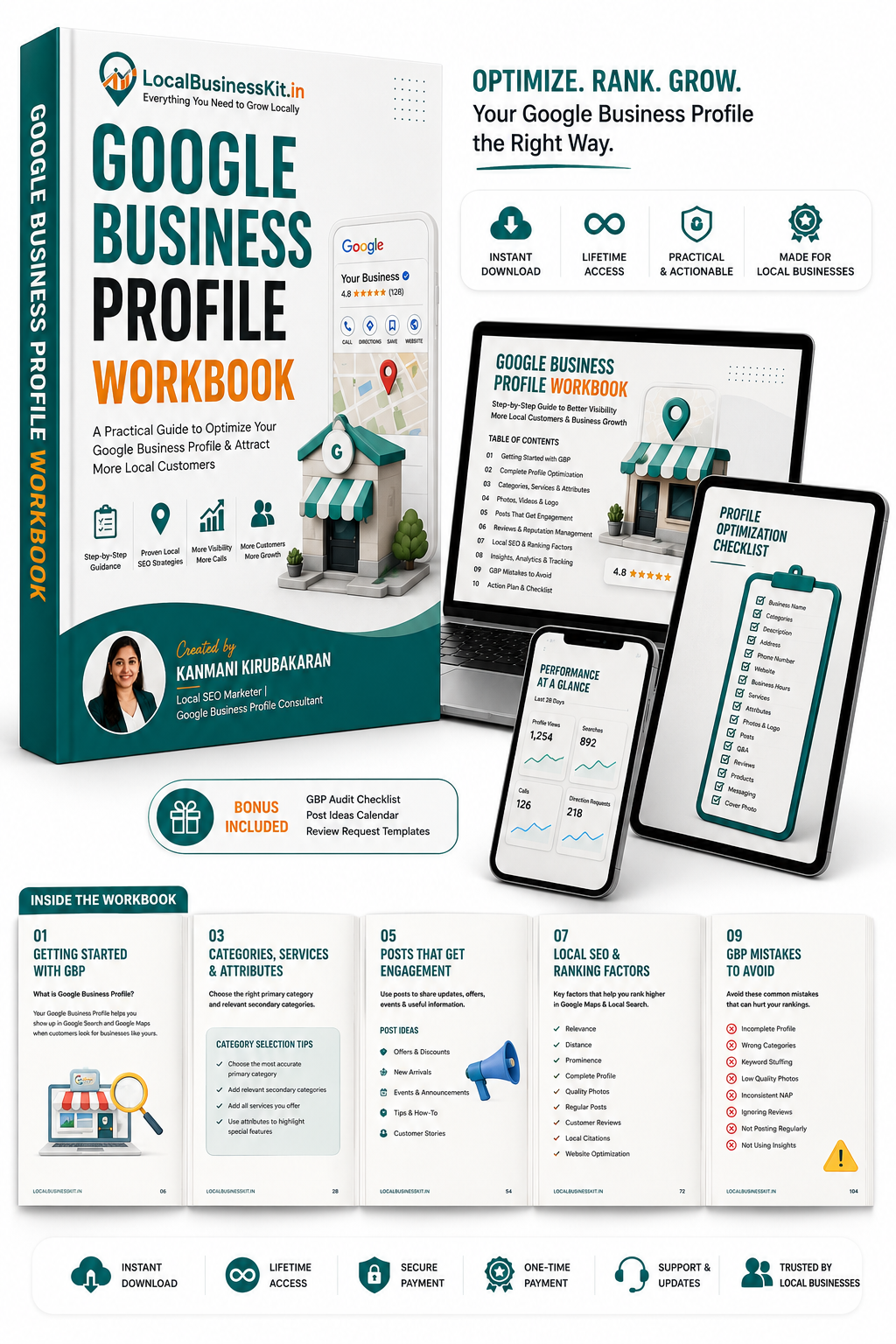 Google Business Profile Workbook 3D mockup