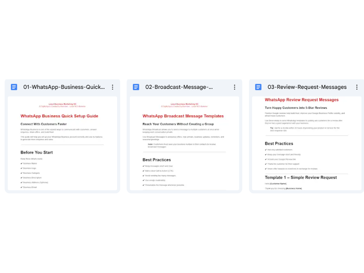 WhatsApp Business quick setup guide, broadcast templates and review request messages